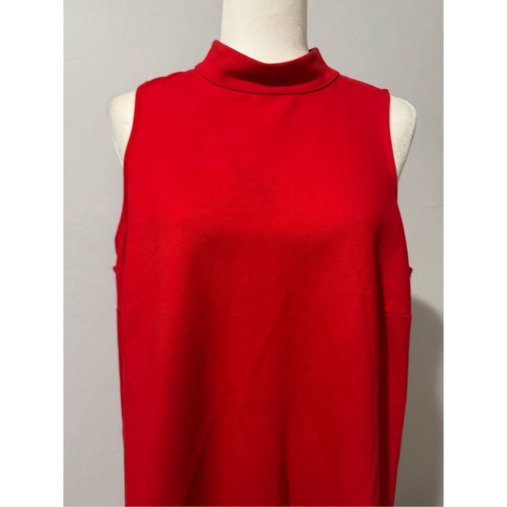 Maeve by Anthropologie red ruffle hem shift dress 1X - Picture 3 of 8